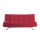 Canapé-lit en tissu rouge confortable à deux places