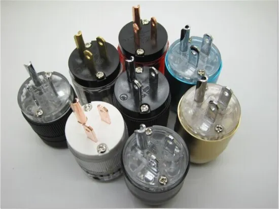 Blue Colour sound systems equipment thailand male electrical secure audio plug type