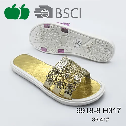 Summer Hot New Design Beautiful Fashion Women Pcu Slipper