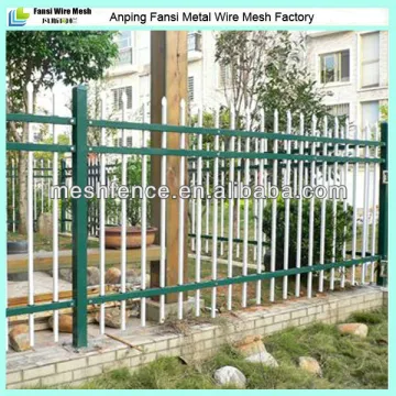 Residential steel tube wrought iron fence with top spear
