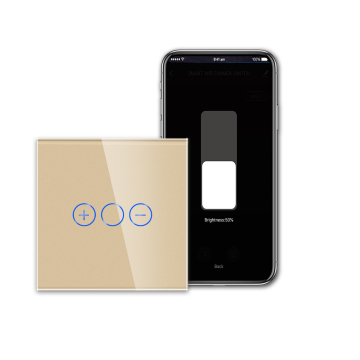Bingoelec 1 Gang 1 Way Voice Control WiFi Smart Light Touch Wall Dimmer Switch Tuya Smart Home Automation