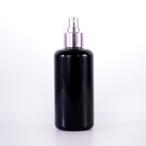 200 ml Bouteille en verre de lotion noir rond