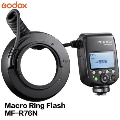 Godox MF-R76N Macro LED Ring Flash for Nikon
