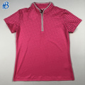Logotipo personalizado unisex rosa polo camisas