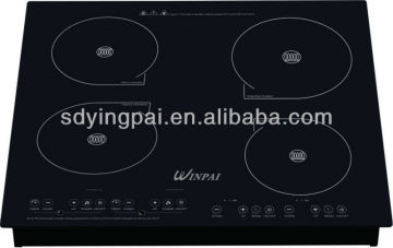 commercial 4burners black crystal glass magnetic hotplate with great performance