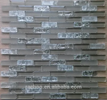 Strip Broken Cracked Glass Mosaic Tile,Galaxy Black Tile,Price For Mosaic Tiles