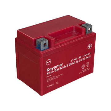 Bateri Motosikal Percuma Jualan Terbaik YTX4L-BS 12V4AH Warna Merah
