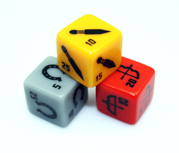 Straight acrylic custom printed dice