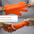 Kochen von Silikonhandschuhen Ofen-Mikrowellen-Anti-Scald-Handschuhe Set