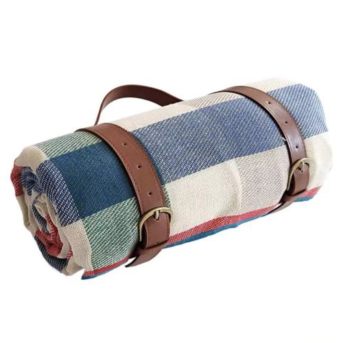 leather straps waterproof custom picnic blanket camping mat