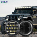 Angel Eyes 7 Inch Round Led Motorcycle Headlights