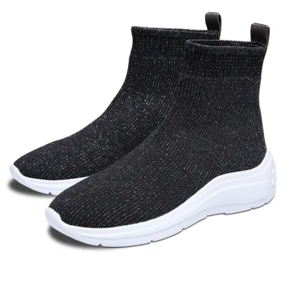 KBY Fly woven shoes Boots shoes Casual shoes Black