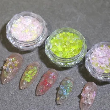 Ice Crystal Gravel Jewelry Mixed Color Nail Art Decoration