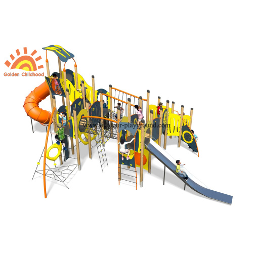 Outdoor HPL Muti-functional Structure Slide For Children