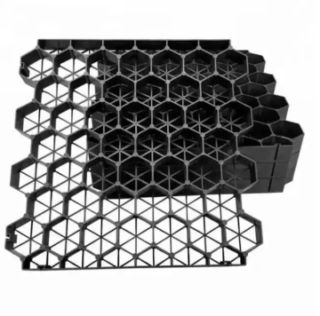 Grass & Gravel Parking Lot Paver Application: Industrial Design Style Permeable Pavers System