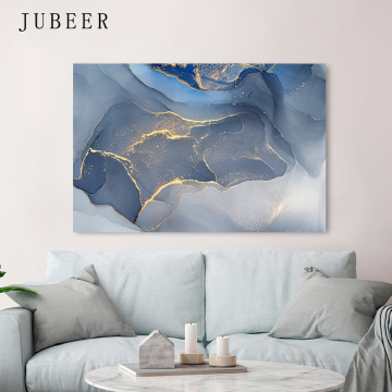 Nordic Style Abstract Color Canvas Painting Marble Pattern Wall Art for Living Room Watercolor Painting Wall Posters and Prints