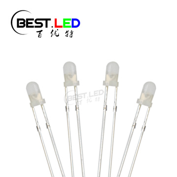 Mbecahan Putih 3mm LED 5000-10000k Coklat putih