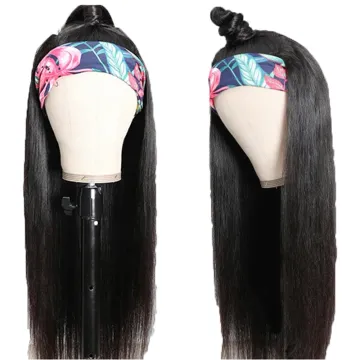 Wholesale Headband Human Wig 30Inch Raw Virgin Remy Human Cuticle Aligned Glueless Headband Hair None Lace Wigs For Black Women