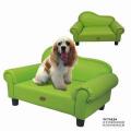 Sofa hewan peliharaan mewah PU, yang tersedia dalam hijau dan merah muda