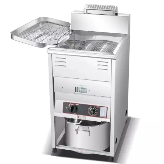 Stainless Steel Free Standing Commercial Kitchen Equipment Gas Fryer