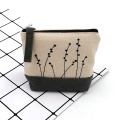 Flower style embroidery make up coin purse