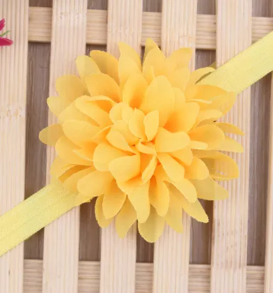 2017 new trend wholesale children chiffon flower headbands
