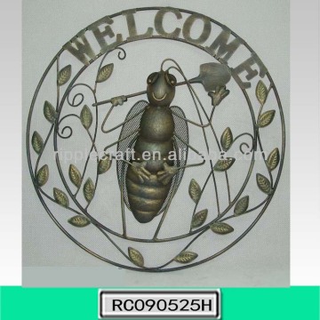 animated metal garden welcome sign