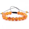 Yoga Chakra Natural amber Stone Beads