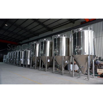 500 1000 réservoir de fermentation conique 2000 gallons
