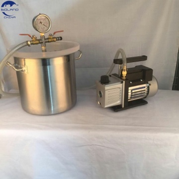 2 Gallon Stainless Steel Vacuum Degassing Chamber with 3 CFM Pump