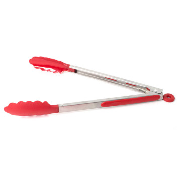 Nylon Tip Food Grade Serving Tongs - 9 Inch Kitchen BBQ Tongs