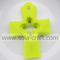 Mix Colors Hollow Heart Rubberized Cross Imitation Beads for Accessories of Necklace