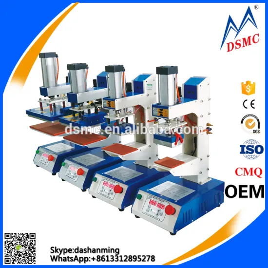 Portable pneumatic heat printing machine for label, t-shirt logo,card...