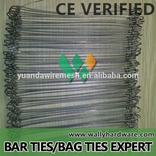 high quality soft 6 inch 17 gauge 100 ties per bag galvanized/stainless steel Loop Bar Wire Ties