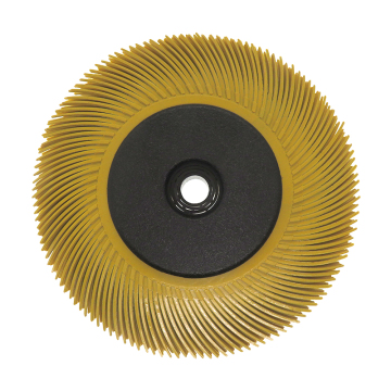 High-Quality 6 Inch 150MM 80Grit Yellow Nylon Radial Bristle Brush for Car Wood Metal Polishing