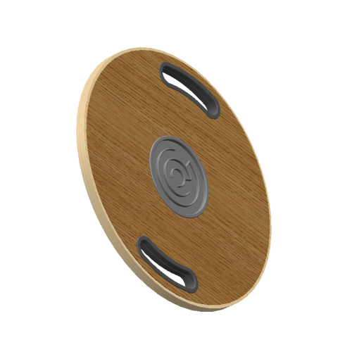 Übungs-Wobble Round Balance Board aus Holz mit Griff