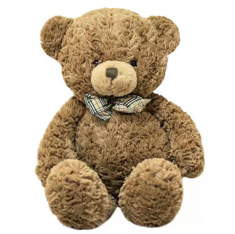 Brinquedo infantil de urso marrom de pelúcia de pelúcia