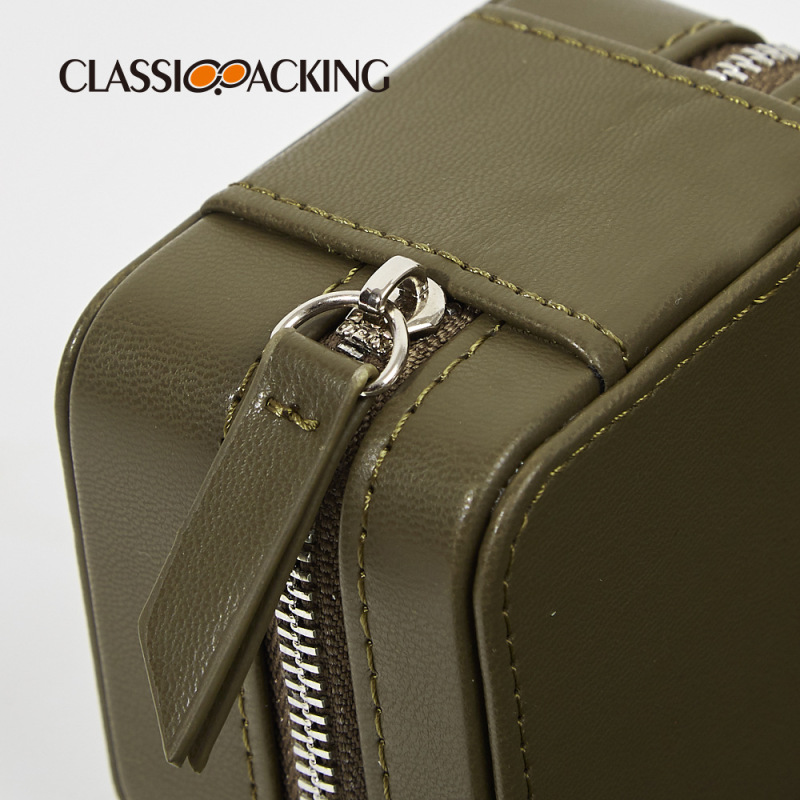Wholesale Sublimation Blanks: High Quality Classic PU Zipper Box for Data Cable, Headphone, and Jewelry Storage