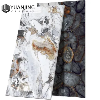 Large Saint Louis King Dark Grey Marble Effect Porcelain Ceramic Wall and Floor Tiles