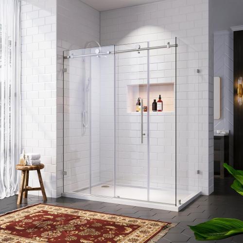 SALLY Frameless Sliding Shower Door Side Panel Enclosure