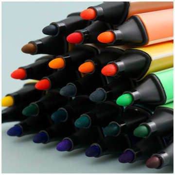 24/36/48 Colors Water Color Painting Pen Set for Kids - Triangle Pole Art Coloring Fiber Tip Watercolor Pens