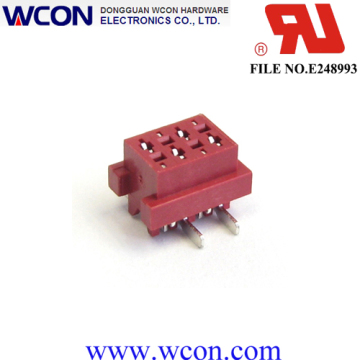 1.27mm Micro Match 4p Female SMT Red Lug