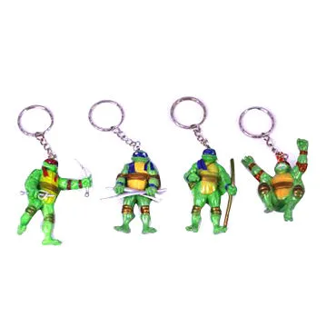 Plastic Teenage Mutant Ninja Turtles Keychains, Customized Designs are Accepted