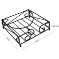 Flacher quadratischer Serviettenhalter aus schwarzem Metall