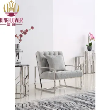 Fashionable Metal Frame Stainless Steel Sofa Set with Price