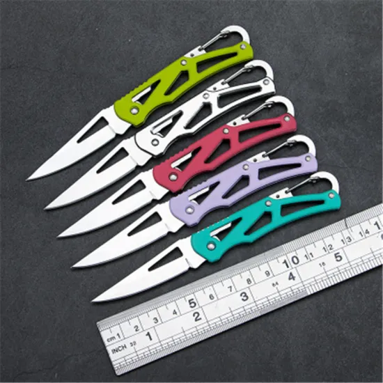 clip sharp cut Fold Fruit Knife Pare survive razor Open Hang peel outdoor Box Blade camp Carabiner cutter multi tool Package