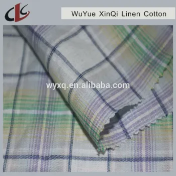 100%Linen 14*14 52*47 57/58" Yarn Dyed check Fabric