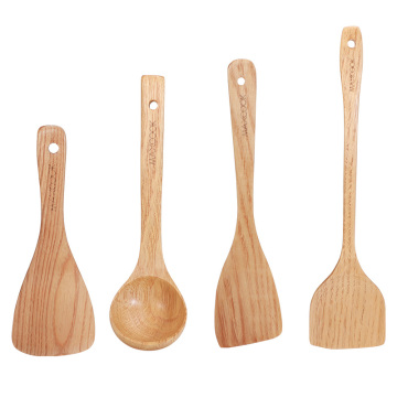 Высококачественная 4-PC Wooden Essential Atensil Set для кухни для приготовления пищи и гаджетов