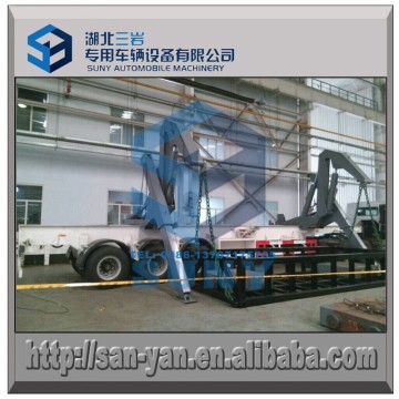 Automatic balance adjustment self side loading container semi trailer