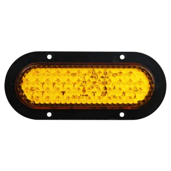 6 Inch Oval Amber LED Truck Trailer Clearance Lamp - 24V 44 Piranha Chips Side Marker Light